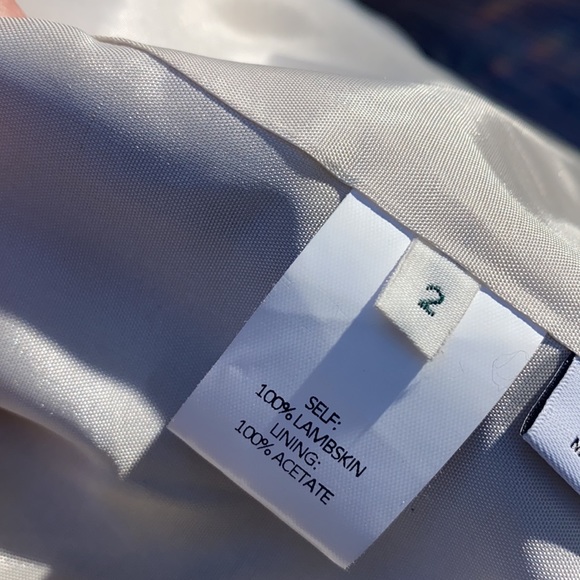 Cream designer leather jacket yigal azrouel - Picture 4 of 4